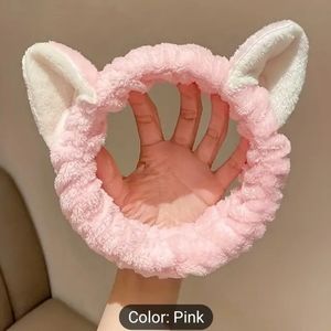 NEW Spa Headband FUN PINK CAT EARS